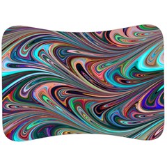 Seamless Abstract Marble Colorful Velour Seat Head Rest Cushion by Pakrebo
