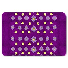A Feel Of Flowers In Beautiful Air Large Doormat  by pepitasart