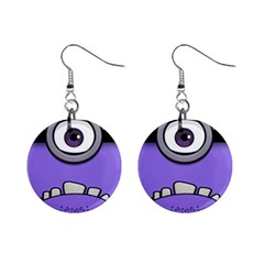 Evil Purple Mini Button Earrings by Sudhe