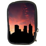 Skyline Panoramic City Architecture Compact Camera Leather Case Front