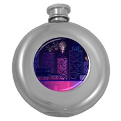 Architecture Home Skyscraper Round Hip Flask (5 Oz) by Sudhe