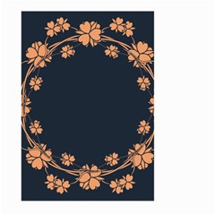 Floral Vintage Royal Frame Pattern Large Garden Flag (two Sides) by Sudhe