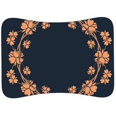 Floral Vintage Royal Frame Pattern Velour Seat Head Rest Cushion by Sudhe