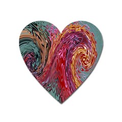 Color Rainbow Abstract Flow Merge Heart Magnet by Sudhe
