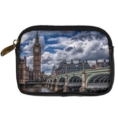 Architecture Big Ben Bridge Buildings Digital Camera Leather Case by Sudhe