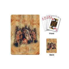 Head Horse Animal Vintage Playing Cards (mini) by Sudhe