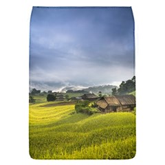 Vietnam Terraces Rice Silk Removable Flap Cover (s) by Sudhe