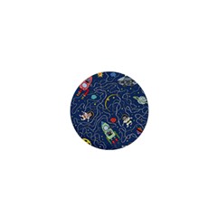 Cat Cosmos Cosmonaut Rocket 1  Mini Buttons by Sudhe