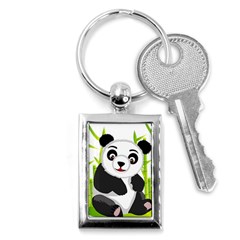 Giant Panda Bear Key Chains (rectangle)  by Sudhe
