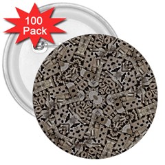 Cyber Punk Pattern Design 3  Buttons (100 Pack)  by dflcprintsclothing