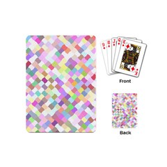 Mosaic Colorful Pattern Geometric Playing Cards (mini) by Mariart