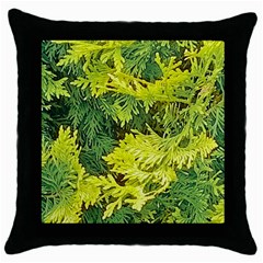 Garden Of The Phoenix Throw Pillow Case (black) by Riverwoman