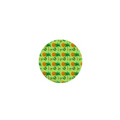 Holiday Tropical Smiley Face Palm 1  Mini Magnets by Pakrebo