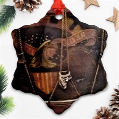 Grand Army Of The Republic Drum Snowflake Ornament (two Sides) by Riverwoman