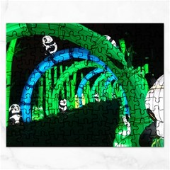 Dragon Lights Panda Rectangular Jigsaw Puzzl by Riverwoman