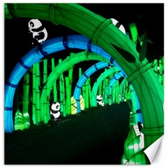 Dragon Lights Panda Canvas 16  X 16  by Riverwoman