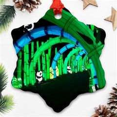 Dragon Lights Panda Ornament (snowflake) by Riverwoman