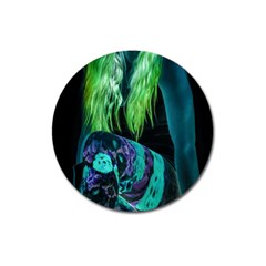 Digital Art Woman Body Part Photo Magnet 3  (round) by dflcprintsclothing