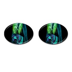 Digital Art Woman Body Part Photo Cufflinks (oval) by dflcprintsclothing