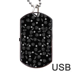 St Patricks Day Pattern Dog Tag Usb Flash (one Side) by Valentinaart