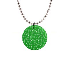 St Patricks Day Pattern 1  Button Necklace by Valentinaart