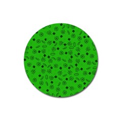 St Patricks Day Pattern Magnet 3  (round) by Valentinaart