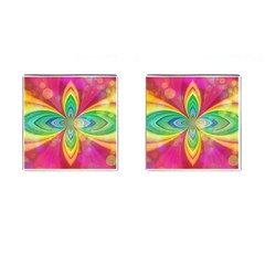 Color Abstract Form Ellipse Bokeh Cufflinks (square) by Pakrebo