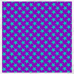 Turquoise Stars Pattern On Purple Canvas 12  X 12  by BrightVibesDesign