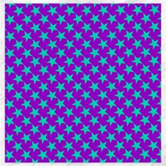 Turquoise Stars Pattern On Purple Canvas 20  X 20  by BrightVibesDesign
