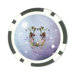 Easter Egg With Flowers Poker Chip Card Guard (10 Pack) by FantasyWorld7