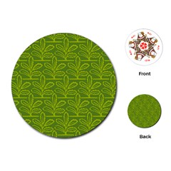Oak Tree Nature Ongoing Pattern Playing Cards (round) by Mariart