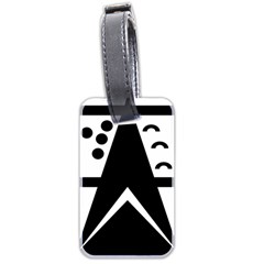 Black And White Geometric Design Luggage Tags (two Sides) by yoursparklingshop