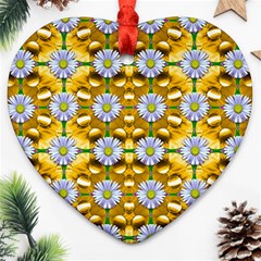 Summer Decorative Festive Heart Ornament (two Sides) by pepitasart
