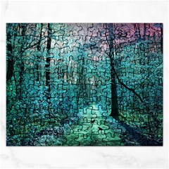 Blue Forest Rectangular Jigsaw Puzzl by snowwhitegirl