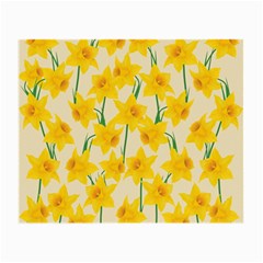 Yellow Daffodils Pattern Small Glasses Cloth (2-side) by Valentinaart