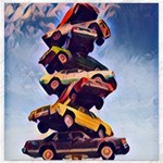 Pretty Colors Cars Canvas 12  x 12  11.4 x11.56  Canvas - 1