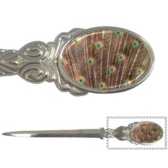 Peacock Feather Bird Exhibition Letter Opener by Pakrebo