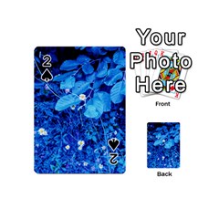 Blue Daisies Playing Cards 54 (mini) by okhismakingart