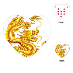 Chinese Dragon Golden Playing Cards (heart) by Sudhe