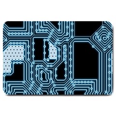 Circuit Pcb Tile Tiling Computer Large Doormat  by Pakrebo