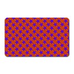Purple Stars Pattern On Orange Magnet (Rectangular) Front