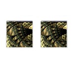 Pattern Abstract Fractals Cufflinks (Square) Front(Pair)