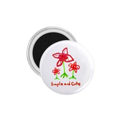 Flowers And Cute Phrase Pencil Drawing 1 75  Magnets by dflcprintsclothing
