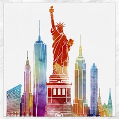 New York City Poster Watercolor Painting Illustrat Canvas 12  X 12  by Sudhe