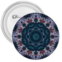 Marbels Glass And Paint Love Mandala Decorative 3  Buttons by pepitasart