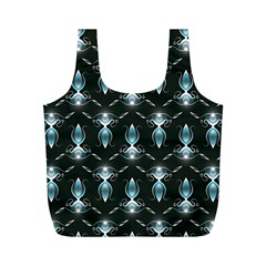 Seamless Pattern Background Black Full Print Recycle Bag (m) by HermanTelo