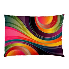 Abstract Colorful Background Wavy Pillow Case (two Sides) by HermanTelo