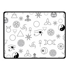 Witchcraft Symbols  Fleece Blanket (small) by Valentinaart