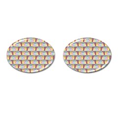 Seamless Pattern Background Abstract Cufflinks (oval) by HermanTelo