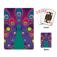 Peacock Bird Animal Feathers Playing Cards Single Design by HermanTelo